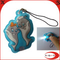 PVC suave LED Keychain con logotipo personalizado